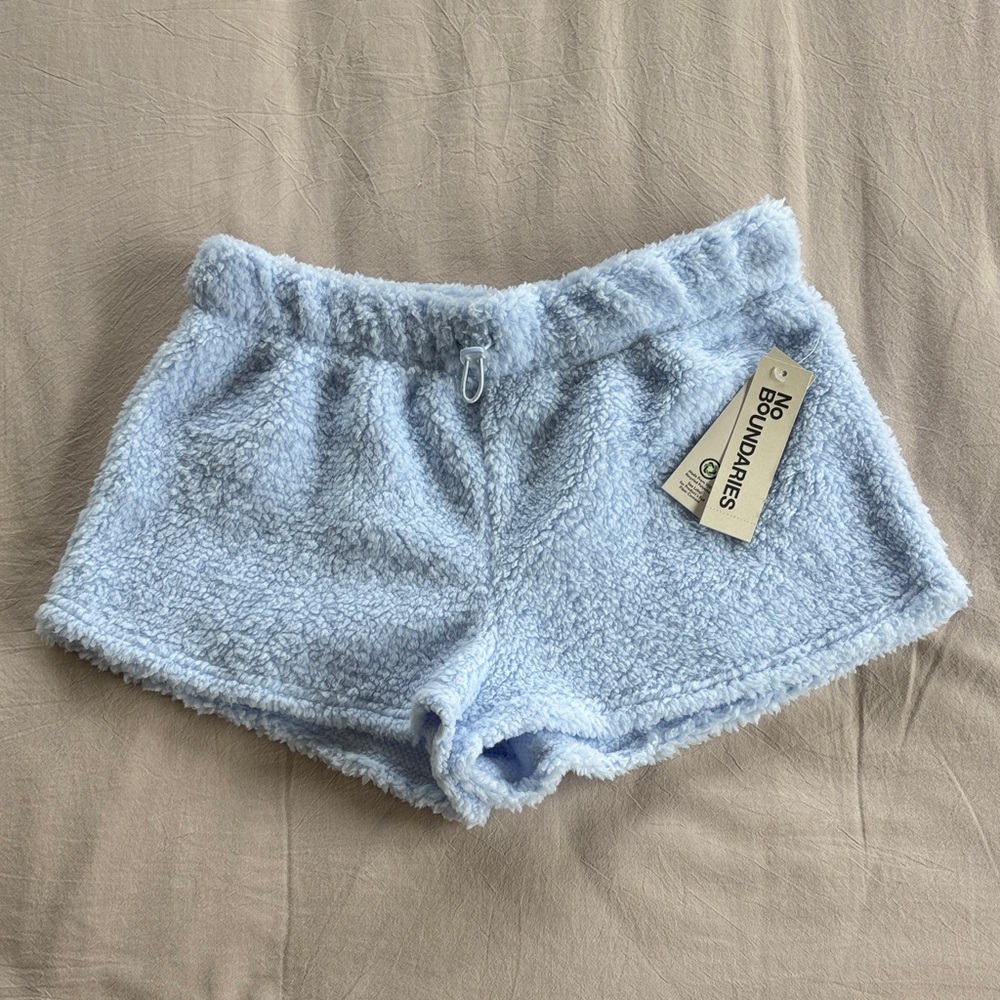 Blue Fuzzy Lounge Shorts